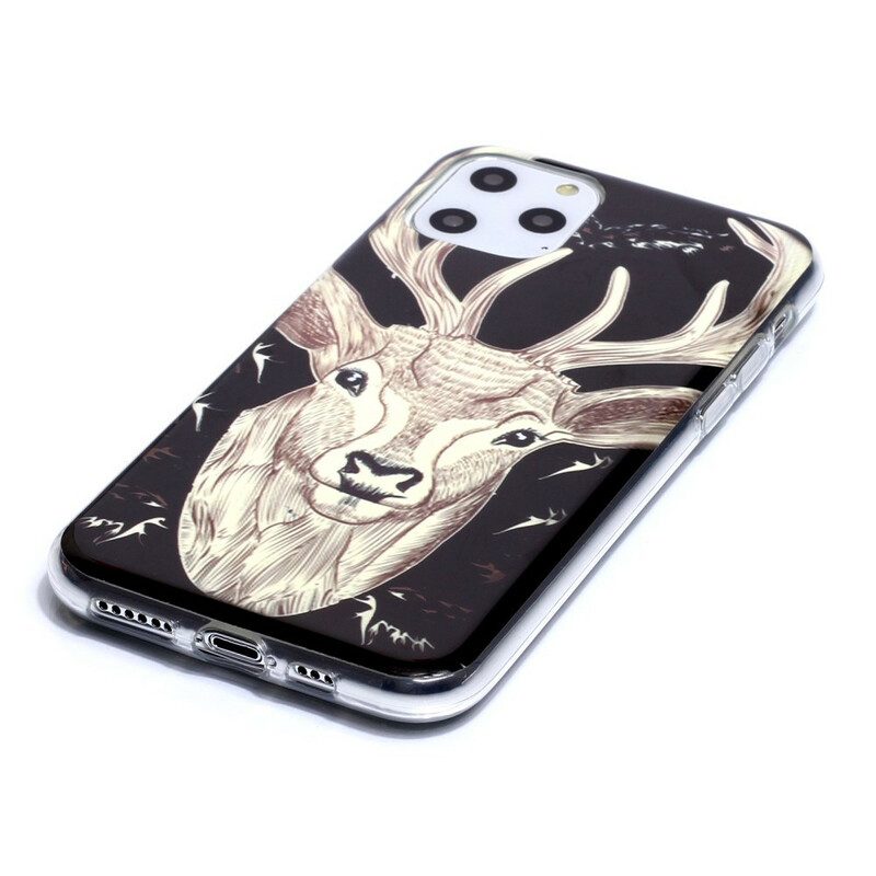 Hülle Für iPhone 11 Pro Fluoreszierender Majestätischer Hirsch