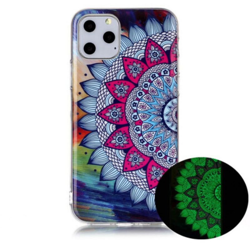 Hülle Für iPhone 11 Pro Fluoreszierendes Buntes Mandala