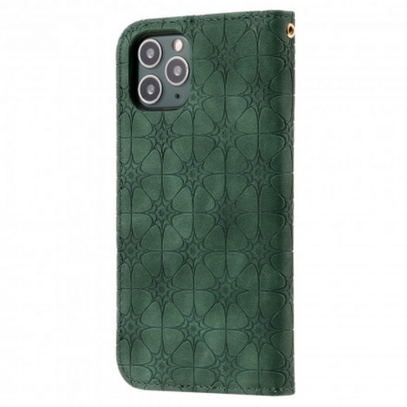 Schutzhülle Für iPhone 11 Pro Flip Case Barocke Blumen