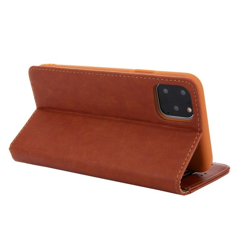 Schutzhülle Für iPhone 11 Pro Flip Case Erstklassiger Lederstil