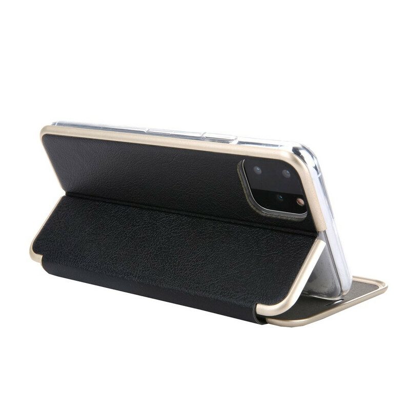 Schutzhülle Für iPhone 11 Pro Flip Case Kunstleder Cmai2 Metallkanten