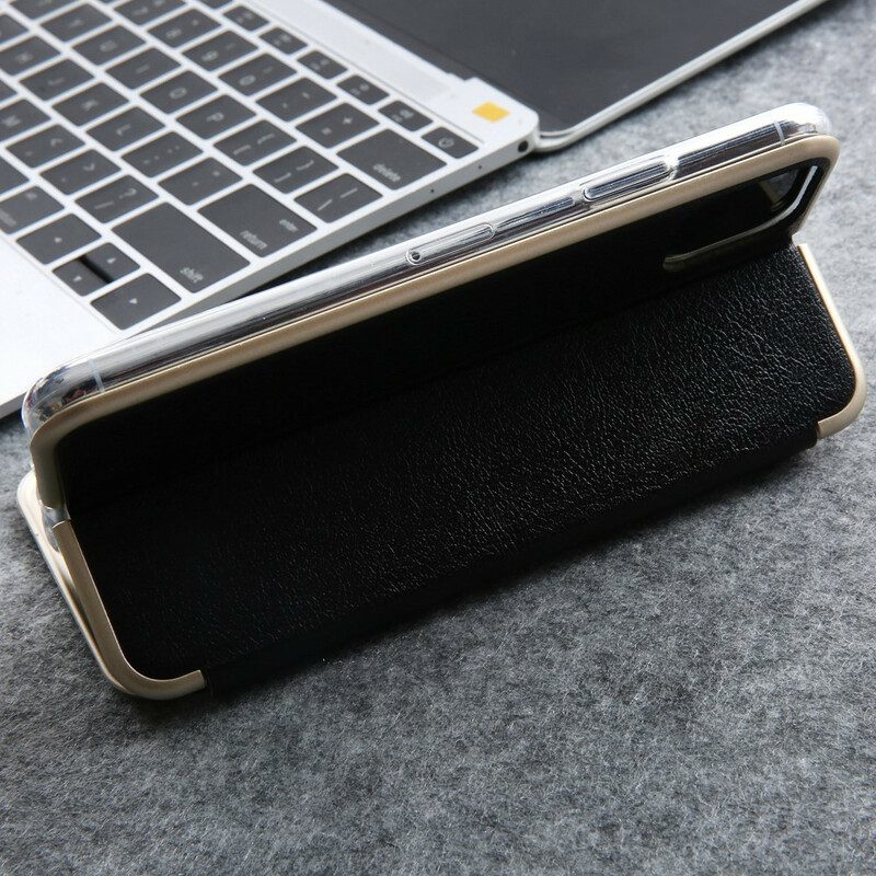 Schutzhülle Für iPhone 11 Pro Flip Case Kunstleder Cmai2 Metallkanten