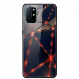 Handyhülle Für OnePlus 8T Red Ray Gehärtetes Glas