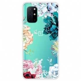 Hülle Für OnePlus 8T Nahtlose Aquarellblumen