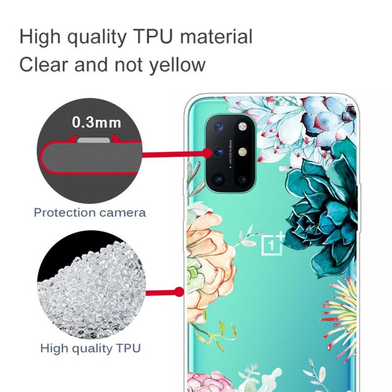 Hülle Für OnePlus 8T Nahtlose Aquarellblumen