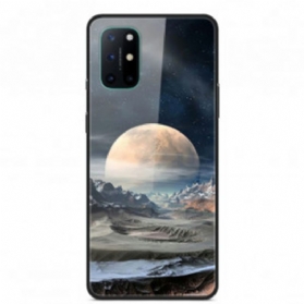 Hülle Für OnePlus 8T Space Moon Gehärtetes Glas