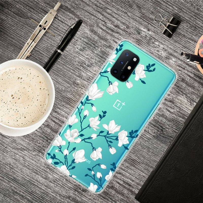 Hülle Für OnePlus 8T Weiße Blumen