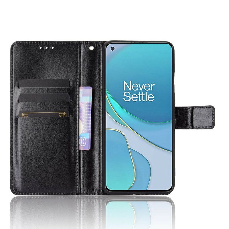 Lederhüllen Für OnePlus 8T Auffälliges Kunstleder