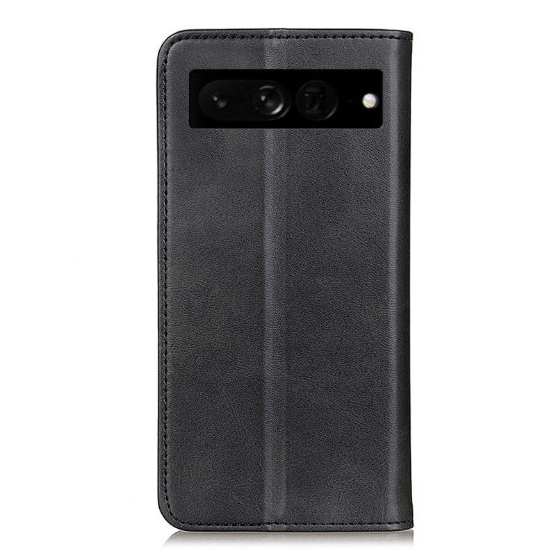 Schutzhülle Für Google Pixel 7 Pro Flip Case Klassisches Spaltleder