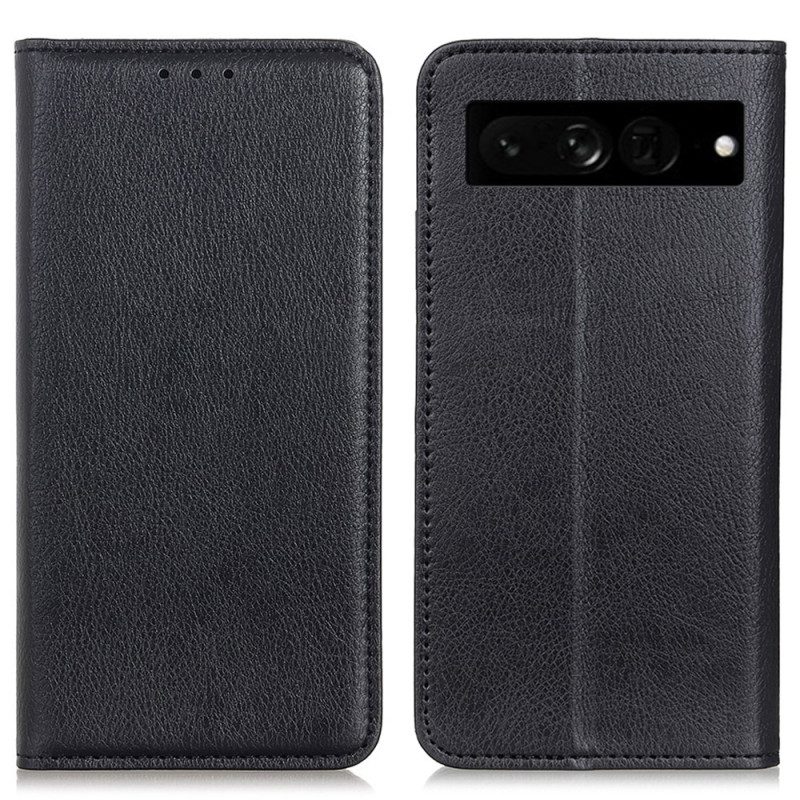 Schutzhülle Für Google Pixel 7 Pro Flip Case Litschi-spaltleder