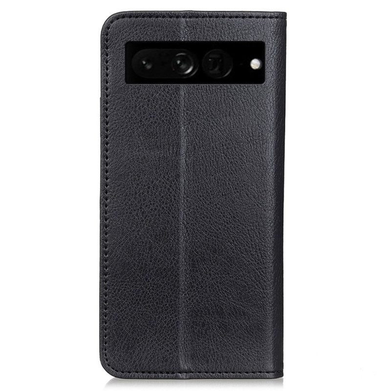 Schutzhülle Für Google Pixel 7 Pro Flip Case Litschi-spaltleder