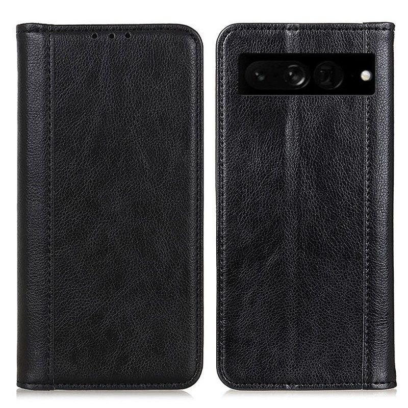 Schutzhülle Für Google Pixel 7 Pro Flip Case Spaltleder