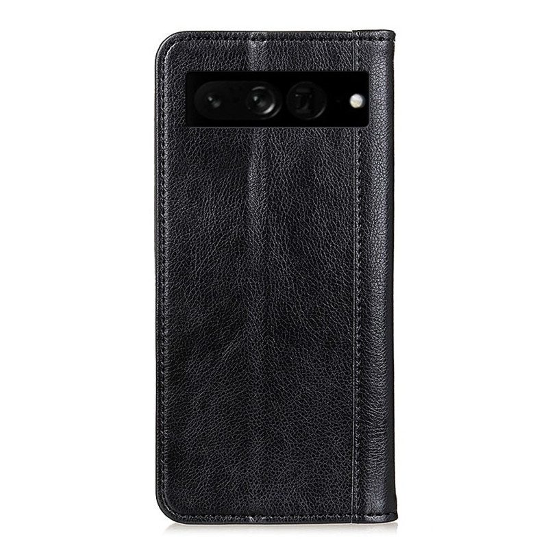 Schutzhülle Für Google Pixel 7 Pro Flip Case Spaltleder