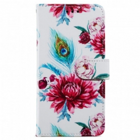 Flip Case Für Samsung Galaxy A13 Intensive Blumen