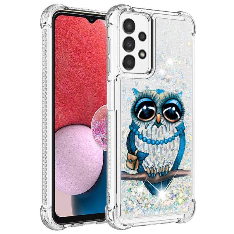 Handyhülle Für Samsung Galaxy A13 Miss Owl Pailletten