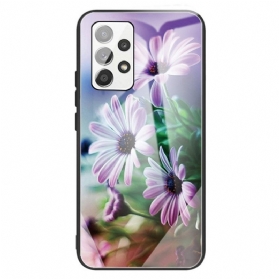 Hülle Für Samsung Galaxy A13 Blumen Aus Gehärtetem Glas