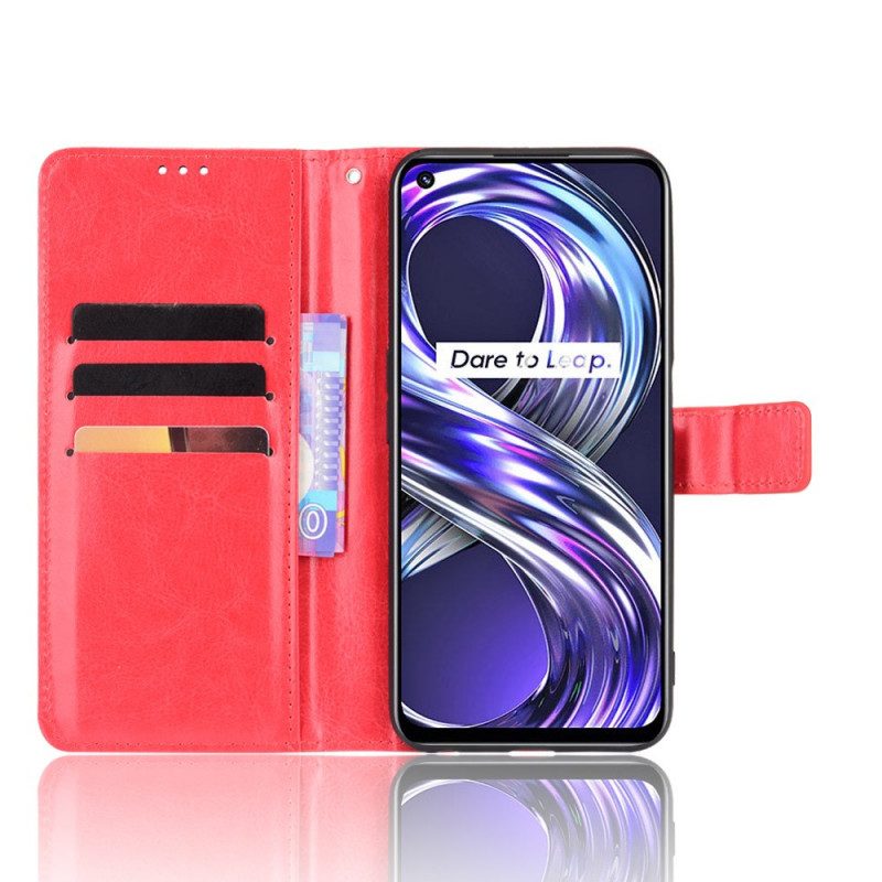 Flip Case Für Realme 8i Auffälliges Kunstleder