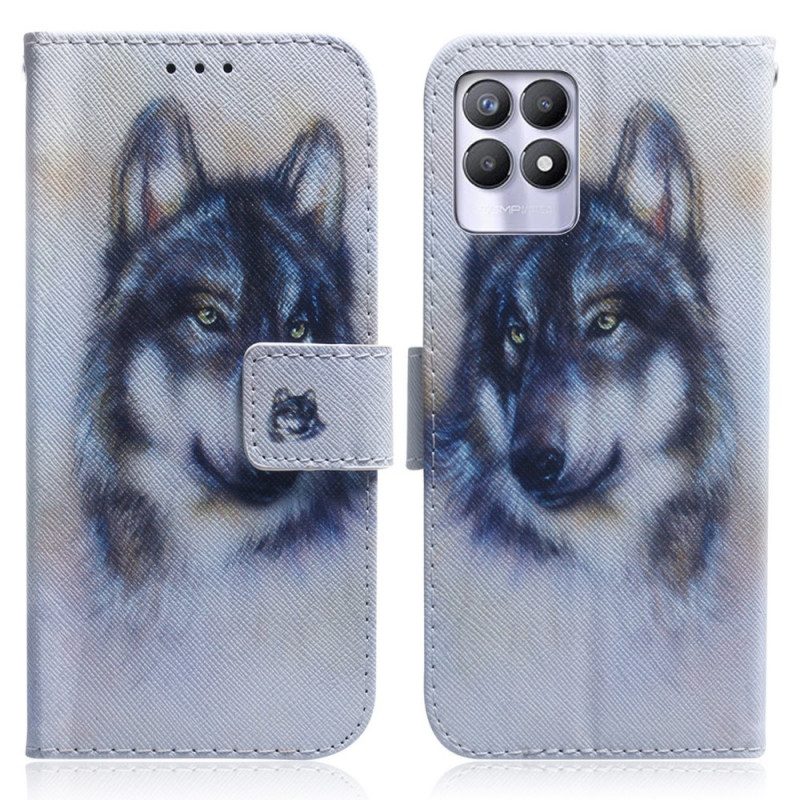 Flip Case Für Realme 8i Hunde-look