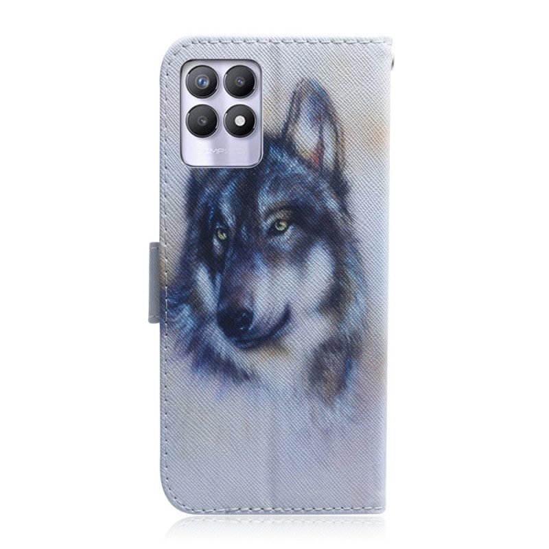 Flip Case Für Realme 8i Hunde-look