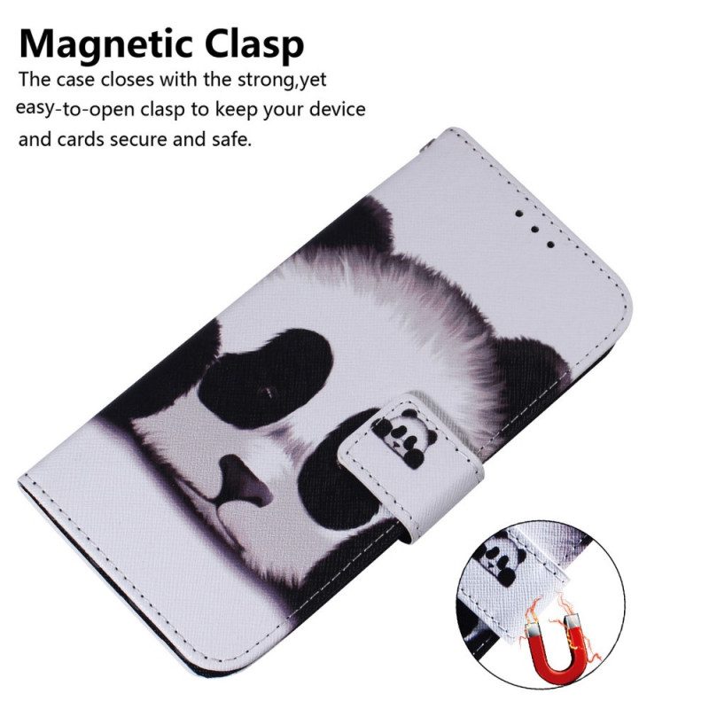 Flip Case Für Realme 8i Panda-gesicht