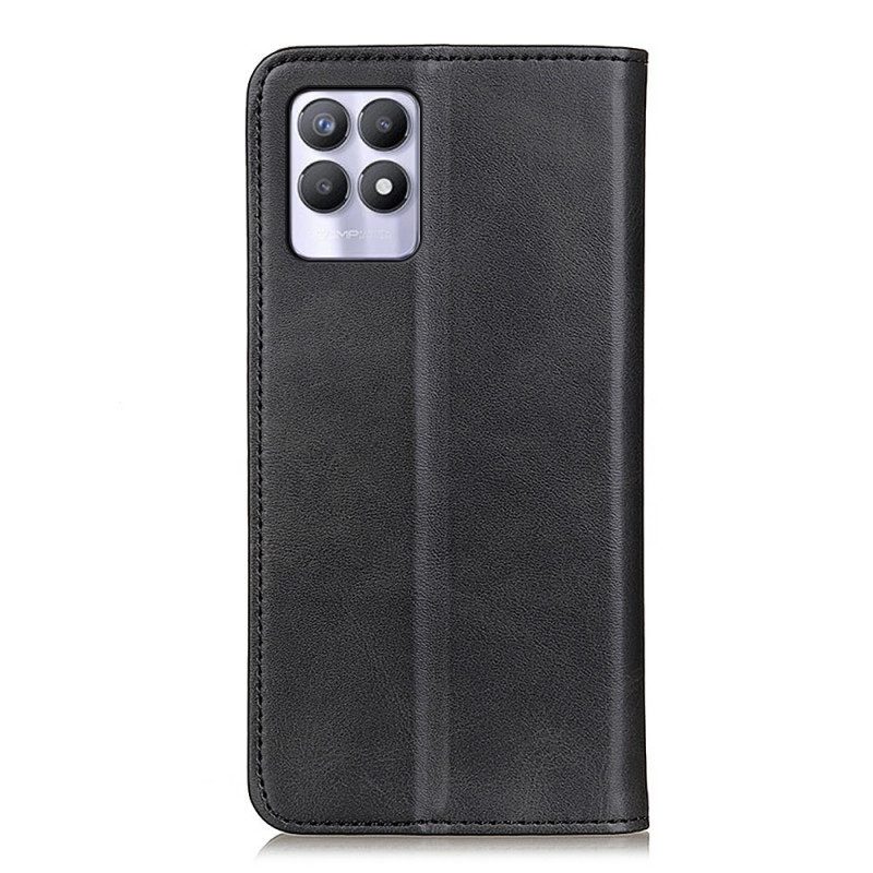 Schutzhülle Für Realme 8i Flip Case Elegantes Spaltleder