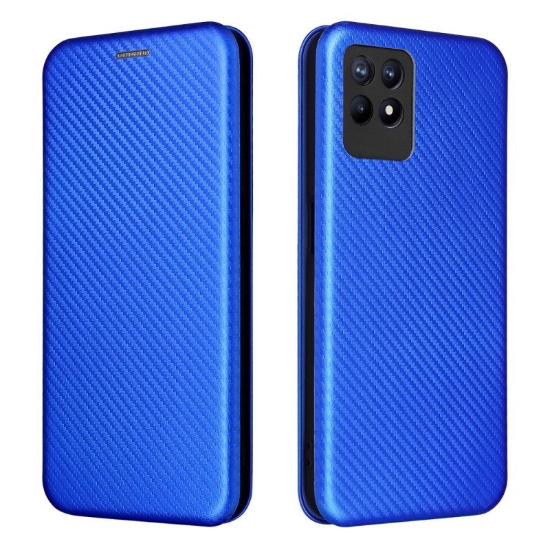 Schutzhülle Für Realme 8i Flip Case Kohlefaser