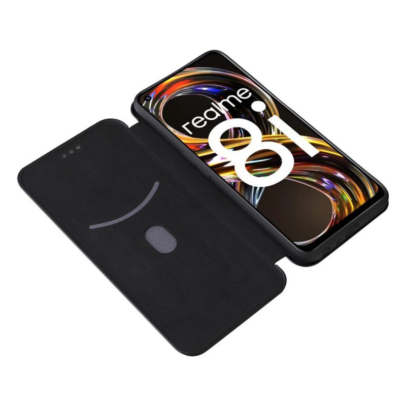 Schutzhülle Für Realme 8i Flip Case Kohlefaser