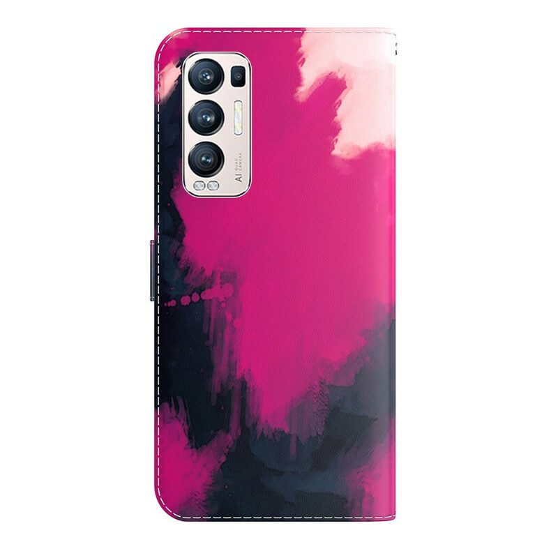 Flip Case Für Oppo Find X3 Neo Abstrakt Bunt