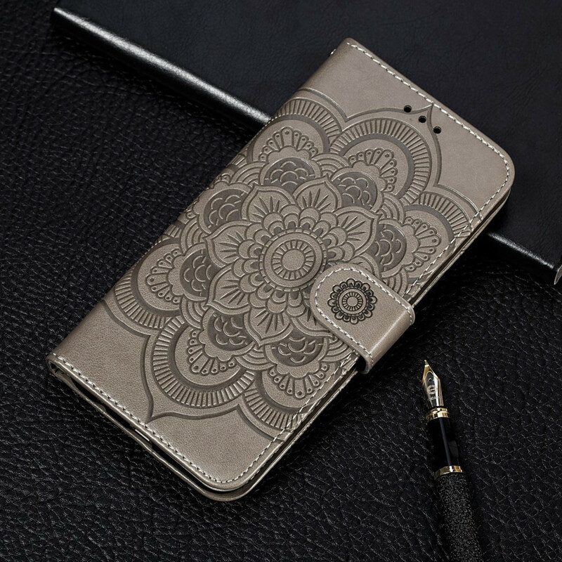 Flip Case Für Oppo Find X3 Neo Mit Kordel Mandala Mit Vollem Riemen