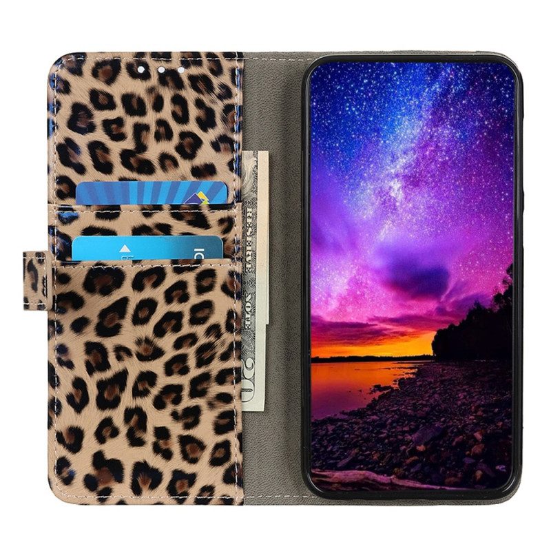 Flip Case Für Motorola Edge 40 Pro Leopard