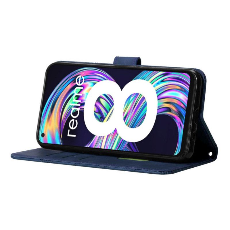 Flip Case Für Realme 8 5G Lederoptik Mit Schultergurt