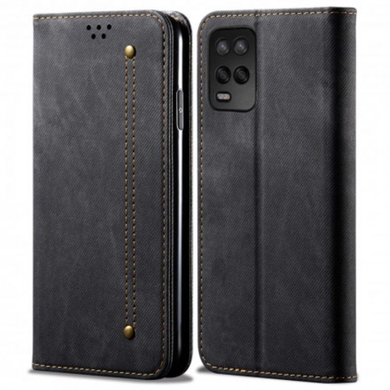 Schutzhülle Für Realme 8 5G Flip Case Kunstleder-jeans-textur