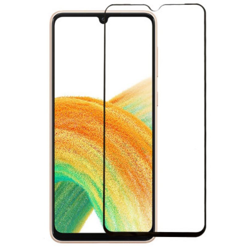 Black Contours Hartglasschutz Für Samsung Galaxy A34 5G