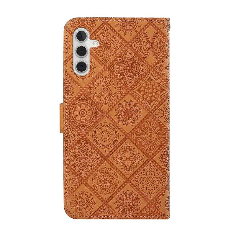 Flip Case Für Samsung Galaxy A34 5G Gobelinmuster