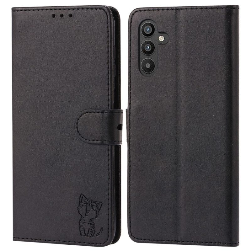 Flip Case Für Samsung Galaxy A34 5G Kätzchen