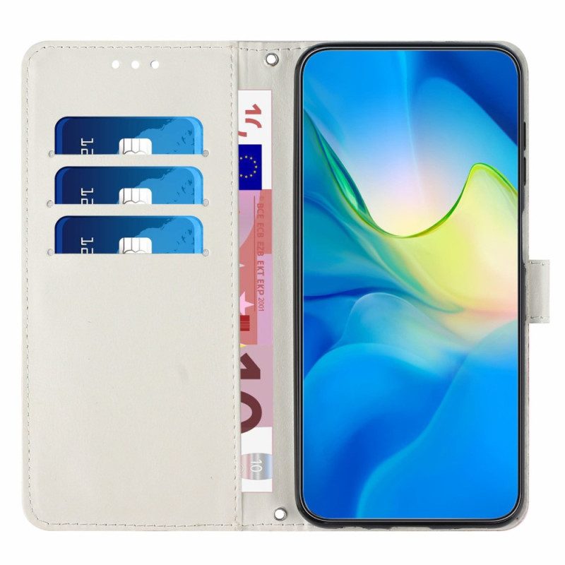 Flip Case Für Samsung Galaxy A34 5G Marmor-schultergurt