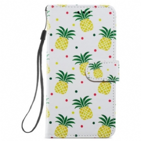 Flip Case Für Samsung Galaxy A34 5G Mehrere Ananas