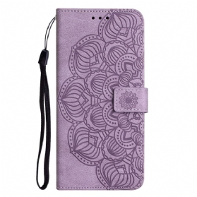 Flip Case Für Samsung Galaxy A34 5G Mit Kordel Dezentes Riemchen-mandala