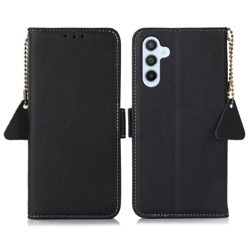 Flip Case Für Samsung Galaxy A34 5G Rfid Aus Echtem Leder