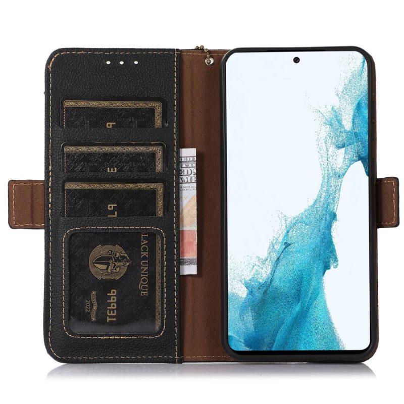 Flip Case Für Samsung Galaxy A34 5G Rfid Aus Echtem Leder