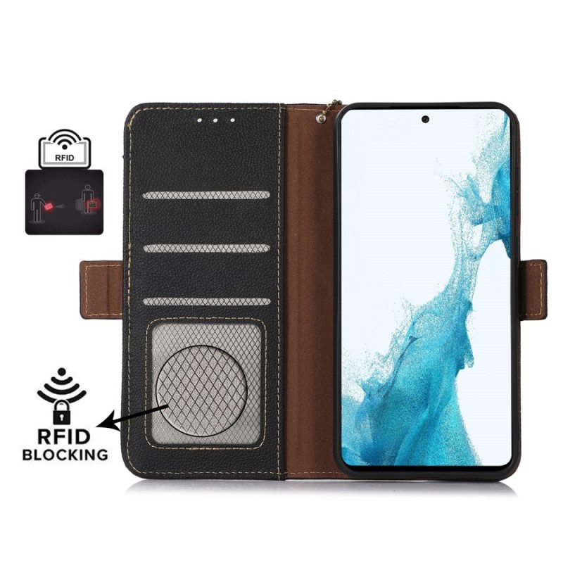 Flip Case Für Samsung Galaxy A34 5G Rfid Aus Echtem Leder