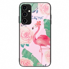 Hülle Für Samsung Galaxy A34 5G Flamingo-hartglas