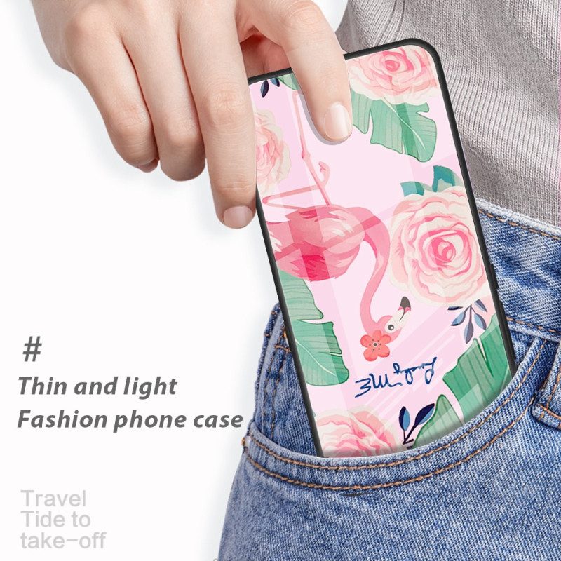 Hülle Für Samsung Galaxy A34 5G Flamingo-hartglas