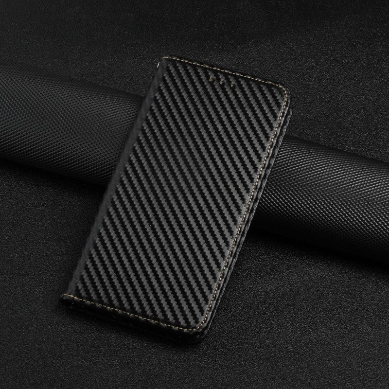 Schutzhülle Für Samsung Galaxy A34 5G Mit Kordel Flip Case Riemchen-carbonfaser-stil