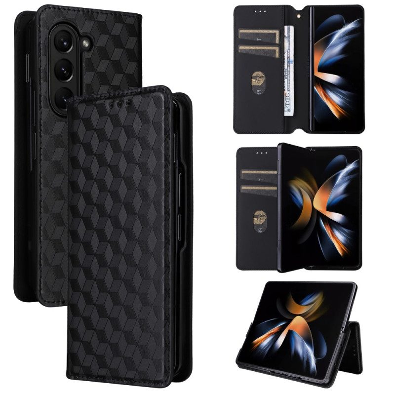 Flip Case Für Samsung Galaxy Z Fold 5 3d-muster