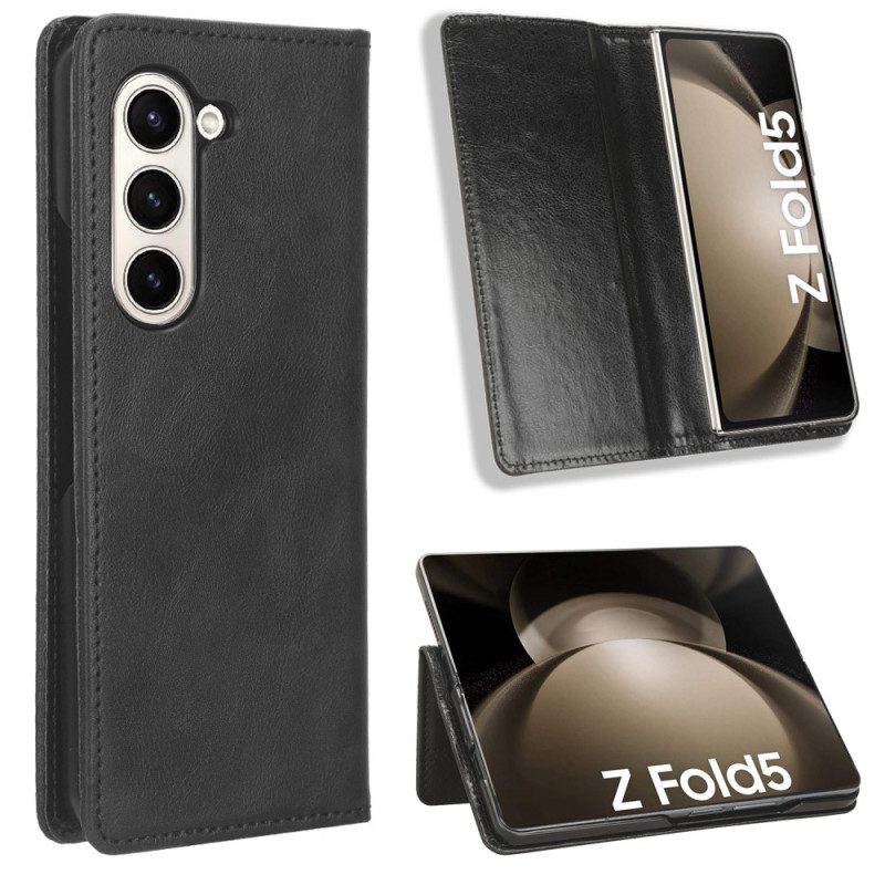 Flip Case Für Samsung Galaxy Z Fold 5 Retro