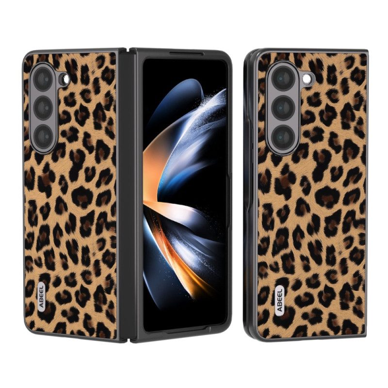 Hülle Samsung Galaxy Z Fold 5 Handyhülle Leopard Abeel