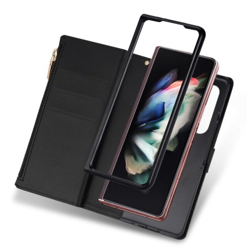 Lederhüllen Für Samsung Galaxy Z Fold 5 Pailletten-geldbörse