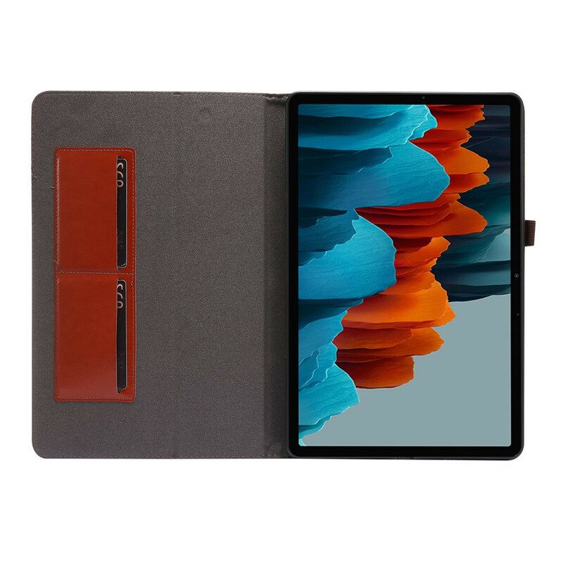 Case Für Samsung Galaxy Tab S8 Plus / Tab S7 Plus 2 Fensterläden Aus Kunstleder