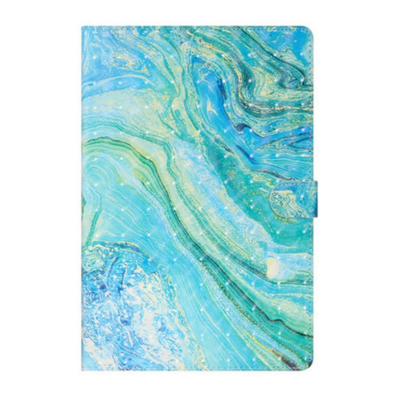 Flip Case Für Samsung Galaxy Tab S8 Plus / Tab S7 Plus Grüne Welle